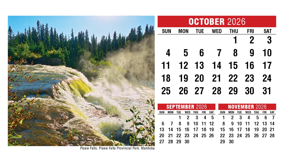 Galleria Canadian Scenic Promo Desk (Eng) Calendar - 2026